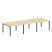 Переговорный стол 3 столешницы Metal System Style БП.ПРГ-3.2 3600x1235x750 (Дуб Наварра/Серый металл)