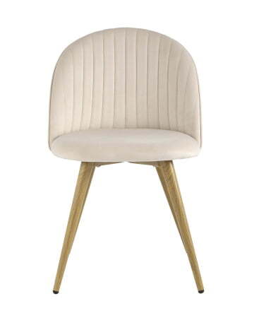 Стул Лион Страйпс велюр кремовый (Стул Лион кремовый)