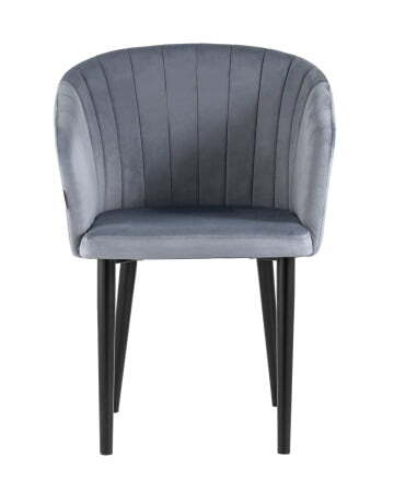 Стул с подлокотниками Нейтон велюр серый (Стул Нейтон серый)