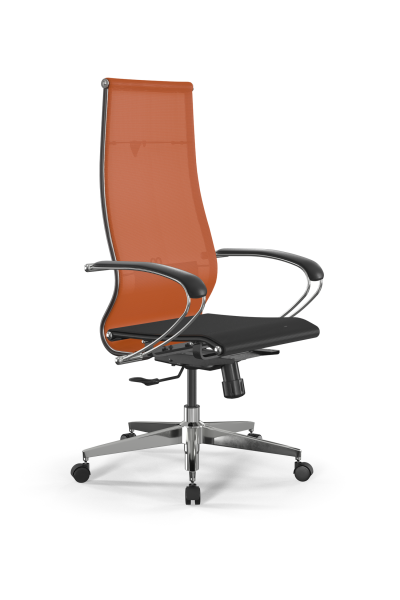 Кресло для руководителя Метта SynchroSit 10 B1-107K - T /Km00/Nb00/K1cL(M20.B22.G18.W02) (Черный | Оранжевый)