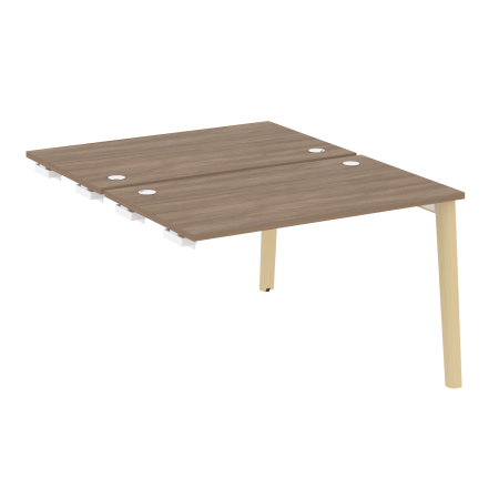 Стол-приставка двойной на деревянных опорах Onix Wood OW.D.SPR-2.7 1180x1475x750 (Дуб Аризона/Дуб Светлый)