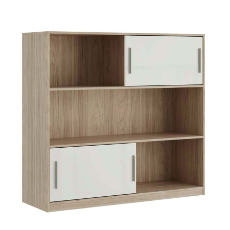 Стеллаж средний, глянец AST33951721 (Вяз/белый)