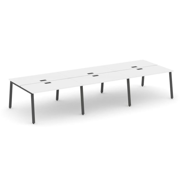 Рабочая станция 2-х сторонняя SN-6A.DRS-084 (4740х1632х750) (Белый/Металл Антрацит)