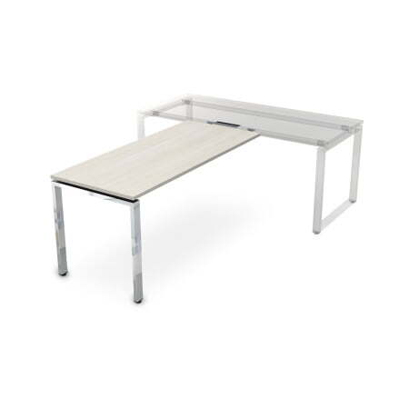 Брифинг-приставка Gloss НБП-П.004 1600x700x750 (IvoryХром)