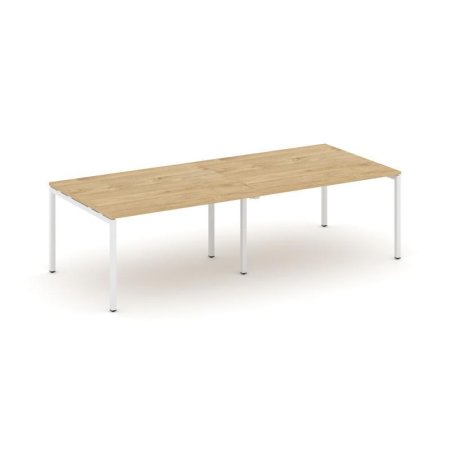 Стол переговорный SN-4P.SPRG-043.3 (2760х1180х750) (Тиквуд Светлый/Металл Белый)