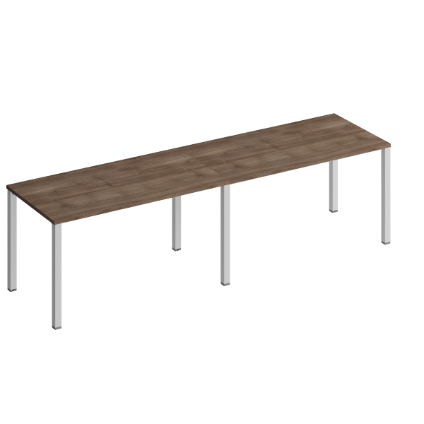 Рабочая станция на металлокаркасе КФ (2х140) Комфорт КФ К.1132-2 2800x750x750 (Дуб шамони темныйСерый)