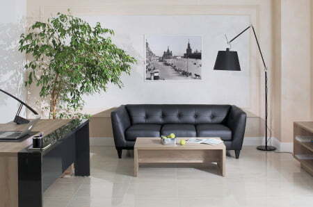 VOLTA Диван 3-местный (ЧЕРНЫЙ/КОЖА)