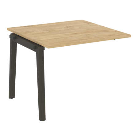 Проходной наборный элемент переговорного стола на деревянных опорах Onix Wood OW.NPRG-1 980x980x750 (Тиквуд Светлый/Дуб Темный)
