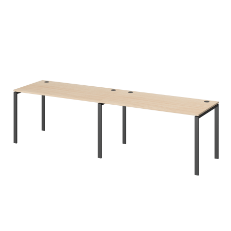 Бенч линейный на 2 рабочих места Арго-М АМБЛ-003.60 2800x600x760 (Бук/Антрацит)