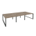 Рабочая станция на О-образном м/к Onix O.MO-D.RS-6.2.8 3540x1635x750 (Тиквуд Темный/Белый Металл)