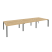 Рабочая станция на П-образном м/к Onix O.MP-D.RS-6.3.7 4140x1475x750 (Тиквуд Темный/Белый Металл)
