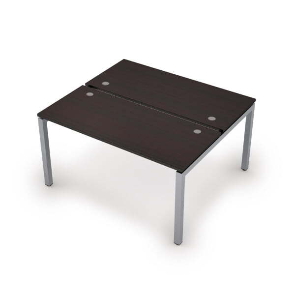 6МБ.5269 Бенч-система на 2 рабочих места (1400x1235x750) (Венге/Алюминий матовый)