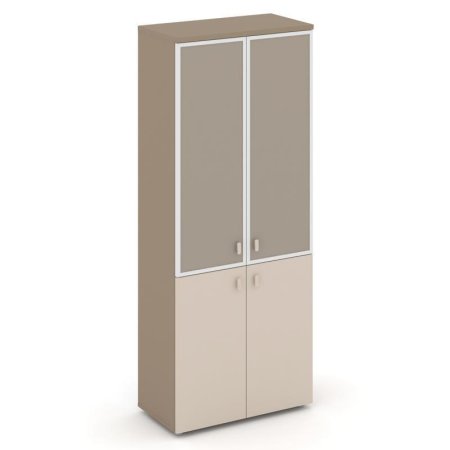 Шкаф высокий широкий ES.ST-1.2R I (800х420х1977) (Латте/Капучино/Лакобель umbra)