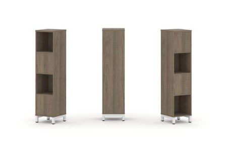 Набор стеллажа 2-х сторонний, 4 яруса SN.NSD-411 (387х400х1615) (Вяз Благородный/Металл Белый)