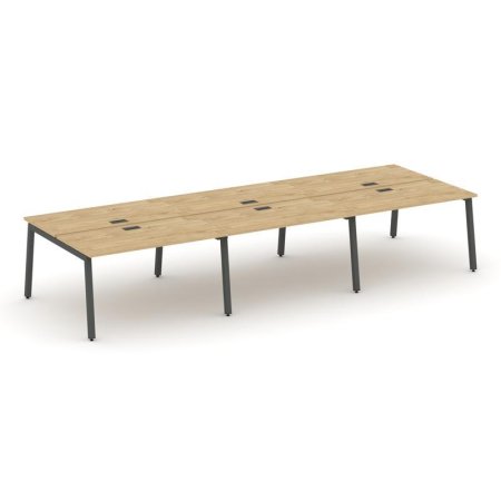Рабочая станция 2-х сторонняя SN-5A.DRS-061 (2940х1232х750) (Тиквуд Светлый/Металл Антрацит)