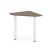 Угловой элемент стола SN-6.USP-021 (800х800х750) (Дуб Табак/Металл Белый)