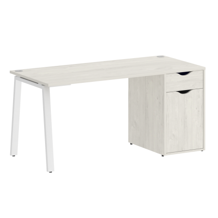 Стол письменный VR.SP-3-158.1.A 1580x720x750 (Дуб Наварра/Белый Металл)