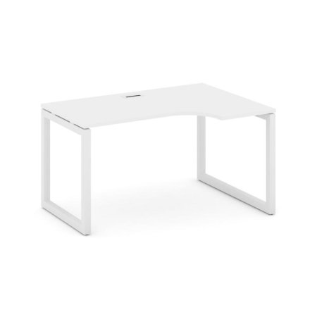 Стол рабочий эргономичный SN-5O.SPA-011(R) (1380х700/980х750) (Белый/Металл Белый)