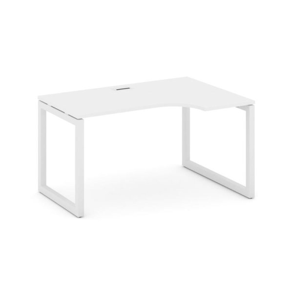Стол рабочий эргономичный SN-5O.SPA-001(R) (1380х600/980х750) (Белый/Металл Белый)