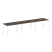Рабочая станция на 3 раб. места Metal System Style БП.СМ-3.2 3600x720x750 (Дуб Наварра/Серый металл)