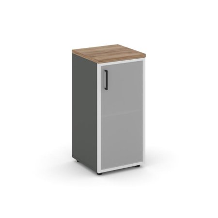 Шкаф низкий узкий SN.STU-303(R) (400х400х833) (Антрацит/Дуб Табак/Сатин)