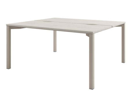 Стол-тандем на металлокаркасе Solution D-42 1600x1432x750 (Акация Морава/КашемирБежевый)