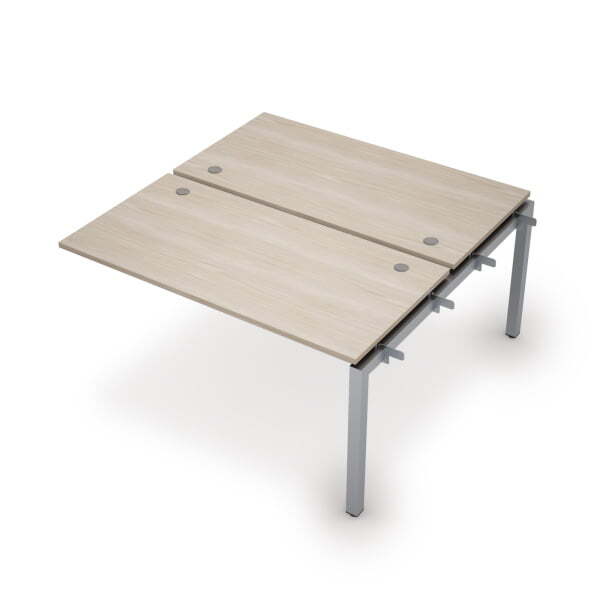 6МБС.5279 Бенч-система на 2 рабочих места, средний модуль (1400x1435x750) (Шамони светлый/Алюминий матовый)