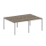 Рабочая станция на 4 раб. места Metal System Style БП.СМ-4.1 2000x1475x750 (Дуб Наварра/Серый металл)