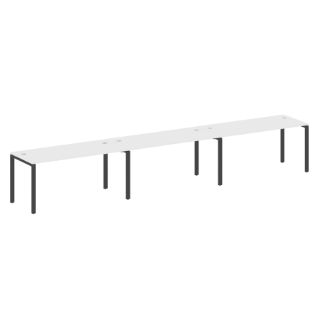 Рабочая станция на 3 раб. места Metal System Style БП.СМ-3.4 4800x720x750 (Белый/Антрацит металл)