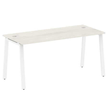 Стол письменный Metal System Style БА.СП-4 1600x720x750 (Дуб Наварра/Белый металл)