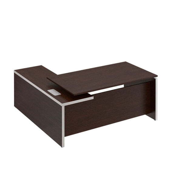 Стол руководителя с брифинг-приставкой боковой, правой Reventon МЕ 137 1800x1800x760 (Венге темный)