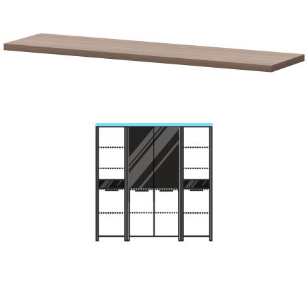 Топ Акцент КТ-76.38 1790x441x38 (Темный шимо)