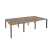 Рабочая станция на П-образном м/к Onix O.MP-D.RS-6.1.8 2940x1635x750 (Тиквуд Темный/Белый Металл)