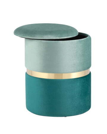 Пуф Кэрри с ящиком велюр бирюзовый (Пуф Кэрри бирюзовый)