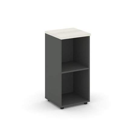 Стеллаж низкий узкий SN.STU.E-300 (400х400х833) (Антрацит/Дуб Наварра)
