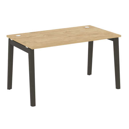 Стол рабочий на деревянных опорах Onix Wood OW.SP-3.8 1380x800x750 (Тиквуд Светлый/Дуб Темный)