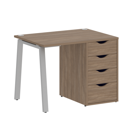Стол письменный VR.SP-3-98.4.A 980x720x750 (Дуб Аризона/Серый Металл)