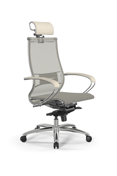 Кресло для руководителя Метта Samurai L2-5K - TS /Kc00/Nc00/K2cL/H2cL-3D(M06.B31.G04.W03) (Молочный)