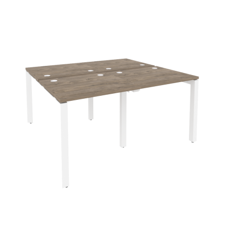 Рабочая станция на П-образном м/к Onix O.MP-D.RS-4.0.7 1560x1475x750 (Тиквуд Темный/Белый Металл)