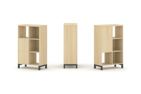 Набор стеллажа 2-х сторонний, 3 яруса SN.NSD-321 (754х400х1248) (Акация Лорка/Металл Антрацит)