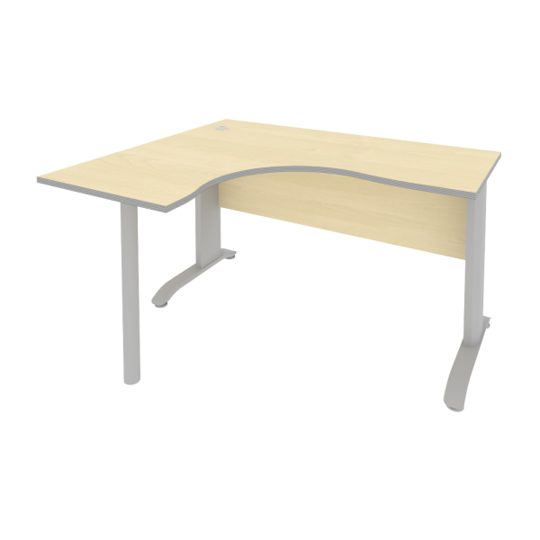 Стол криволинейный левый Riva ПЛ.СА-3 Л 1400x1200x750 (Клен-Металлик/Металлик)