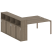 Рабочая станция с опорным шкафом-купе Metal System Style БП.РС-СШК-4.5 2210x2332x1098 (Дуб Наварра/Серый металл)