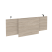 Царга стола руководителя Onix O.M-CSR-3 1140x450x54 (Дуб Аттик/Белый)