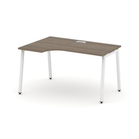 Стол рабочий эргономичный SN-4A.SPA-012(L) (1580х700/980х750) (Вяз Благородный/Металл Белый)