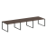 Переговорный стол 3 столешницы Metal System Style БО.ПРГ-3.3 4200x1235x750 (Дуб Наварра/Серый металл)