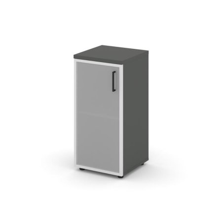 Шкаф низкий узкий SN.STU-303(L) (400х400х833) (Антрацит/Сатин)
