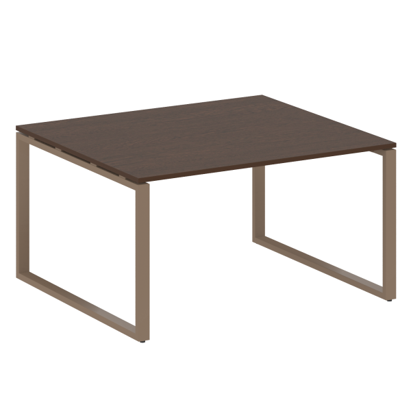 Переговорный стол 1 столешница Metal System Style БО.ПРГ-1.3 1400x1235x750 (Венге Цаво/Мокко металл)