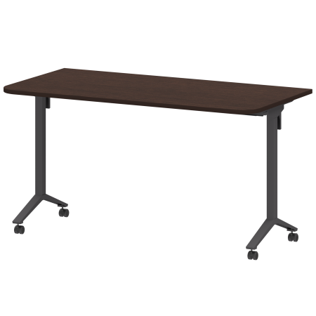 Стол мобильный складной радиусный Моби МБ22-140.70Р 1400x700x750 (Дуб венге/Антрацит)