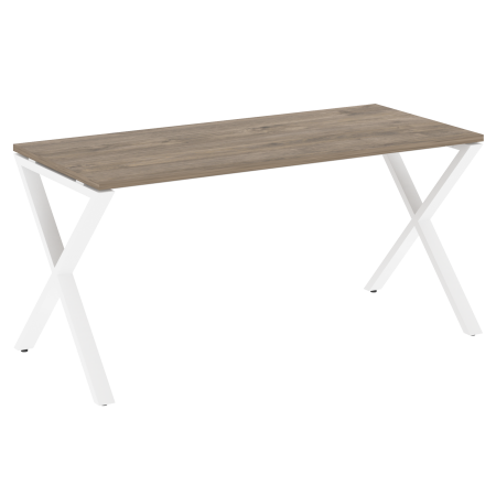 Стол рабочий VR.L-SRX-4.7 1580x720x750 (Тиквуд Темный/Белый металл)