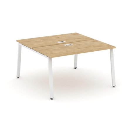 Рабочая станция 2-х сторонняя SN-6A.DRS-013 (1380х1432х750) (Тиквуд Светлый/Металл Белый)